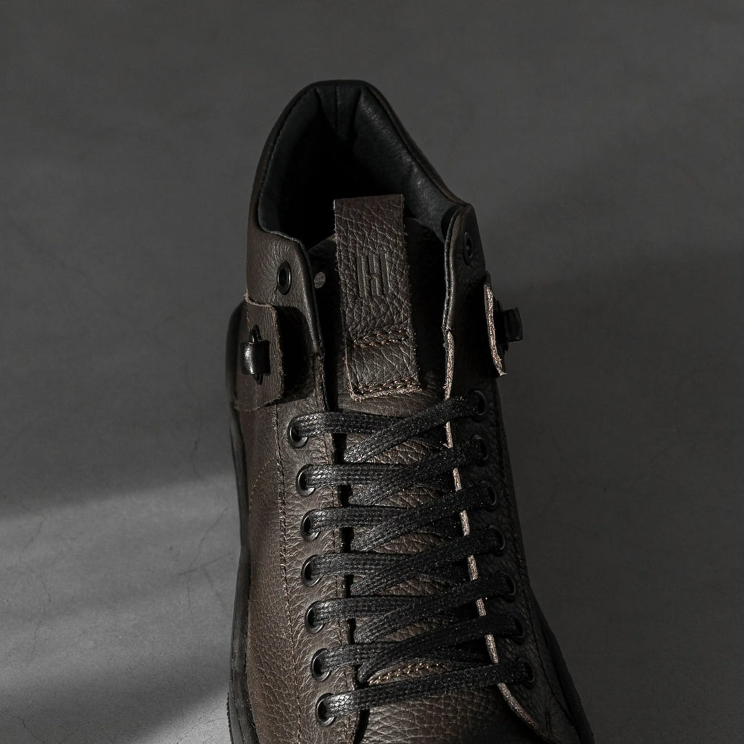 ESKO ALPINA MID L Dk barna mart bőr sneaker