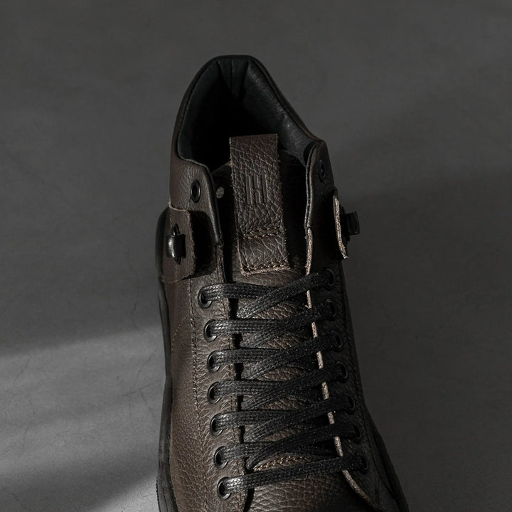 ESKO ALPINA MID L Dk barna mart bőr sneaker