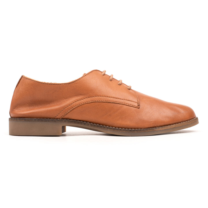 CODE SHOE konyak színű mart bőr sneaker
