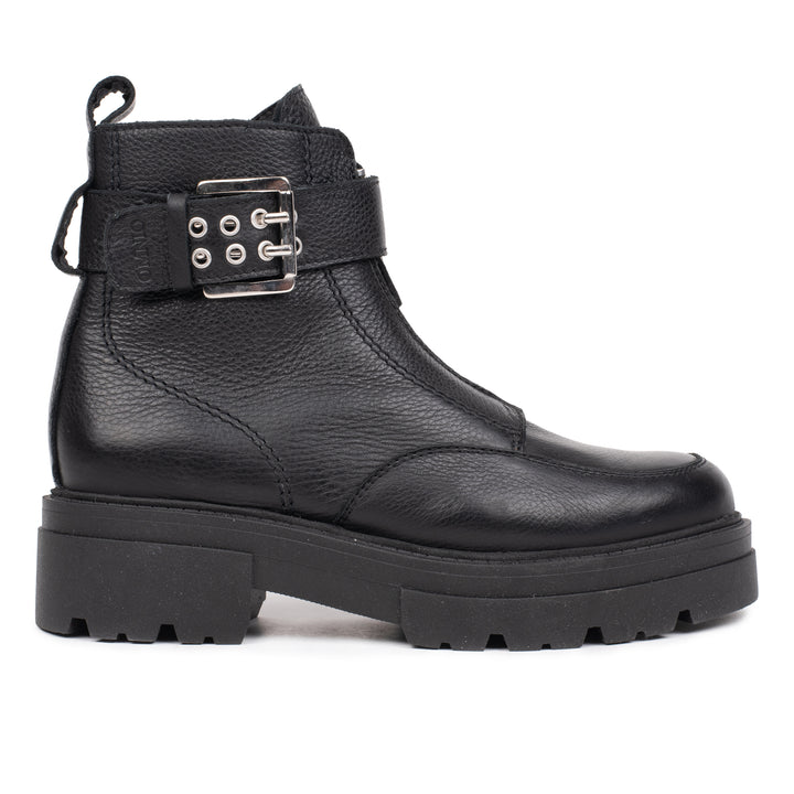 SHARI ANKLE ZIP fekete mart bőr sneaker