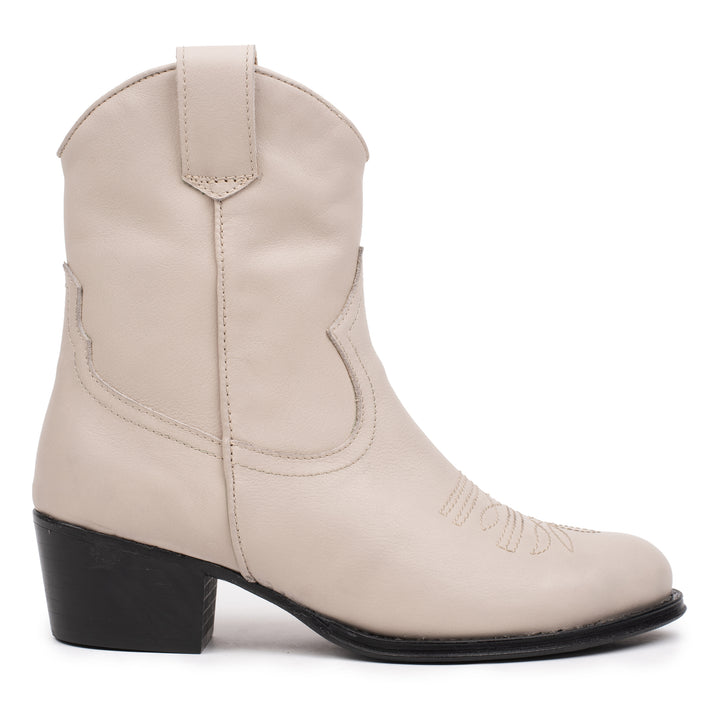 DULCE WESTERN SHORT bézs mart bőr sneaker