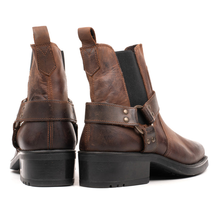 HARLEY BOOTS barna bőr Waxy csizma