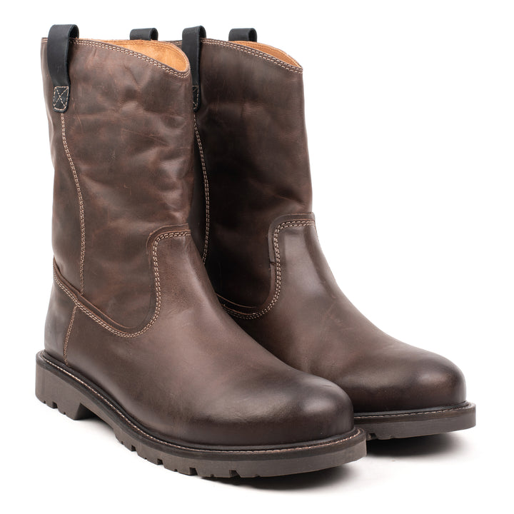 TORNADO BOOT barna viaszolt bőr