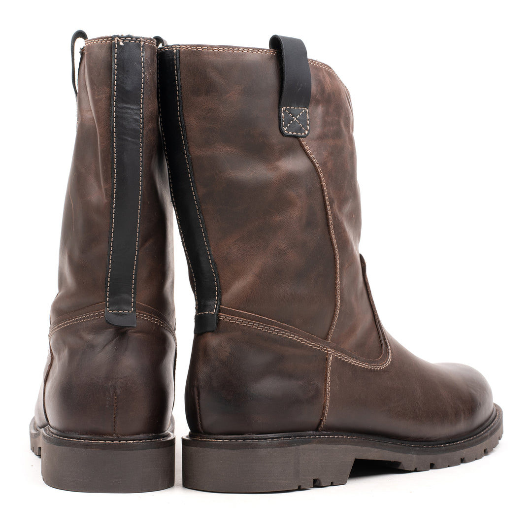 TORNADO BOOT barna viaszolt bőr