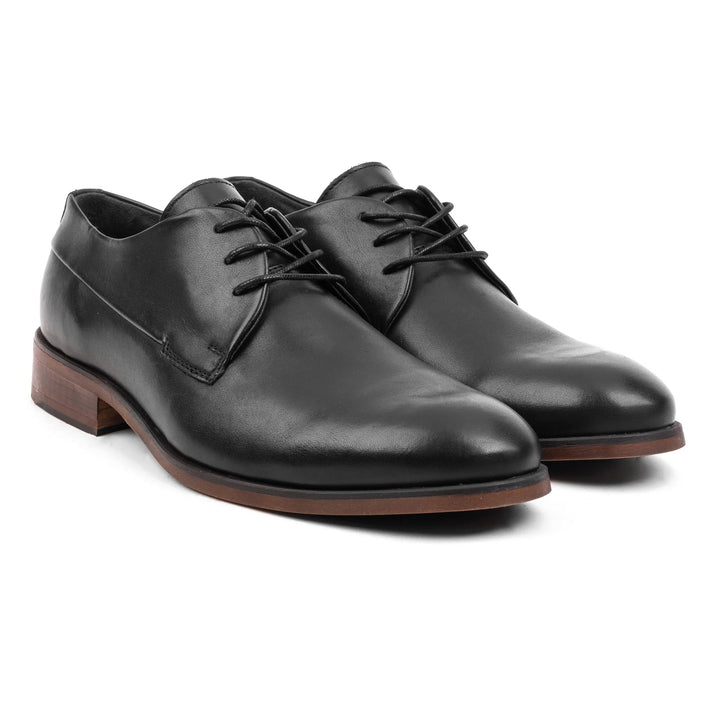 BAKER LACE UP SHOE fekete bőr sneaker