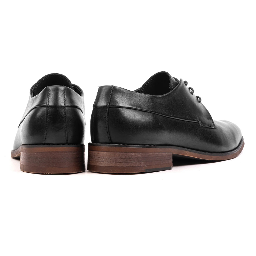 BAKER LACE UP SHOE fekete bőr sneaker