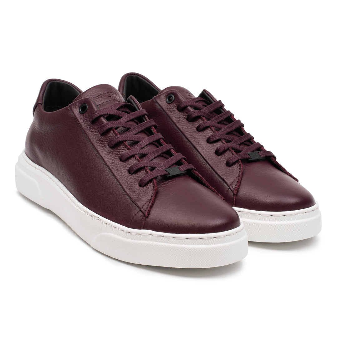 HINSON Sneaker Bordo | Kea Base Low Bordo Leather - f