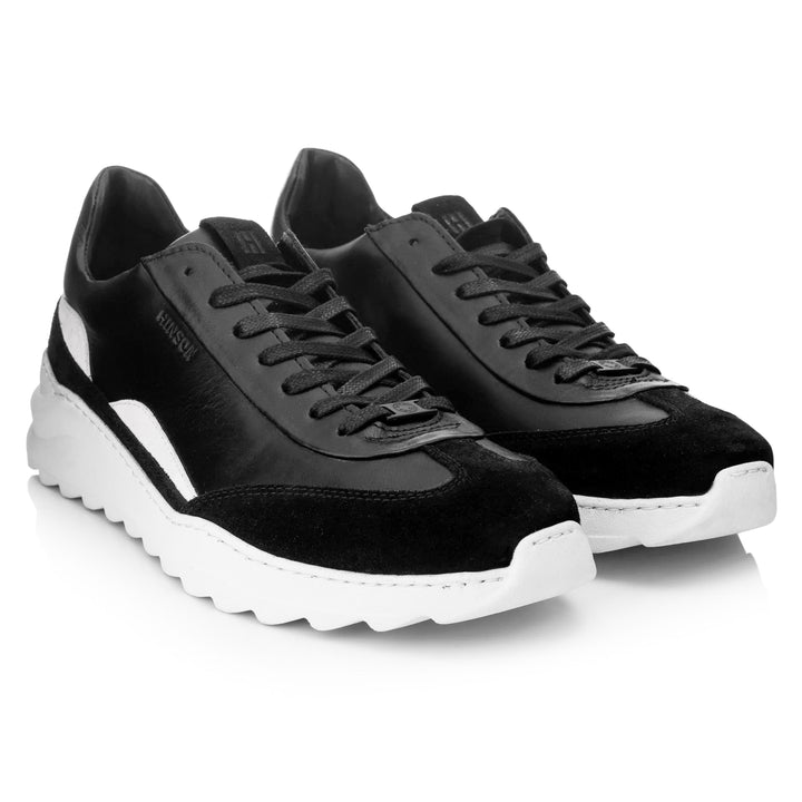 VIITOR TRACK LOW fekete/fehér bőr sneaker