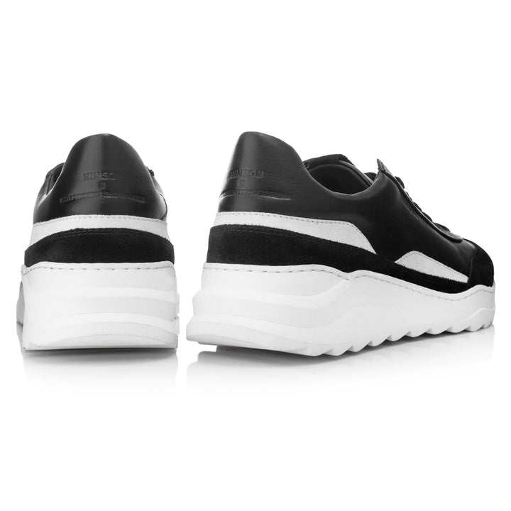 VIITOR TRACK LOW fekete/fehér bőr sneaker