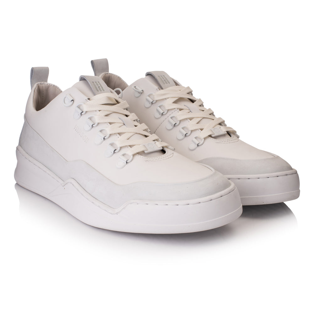 HINSON Sneaker Alb | Allin Trail Low White Leather-F