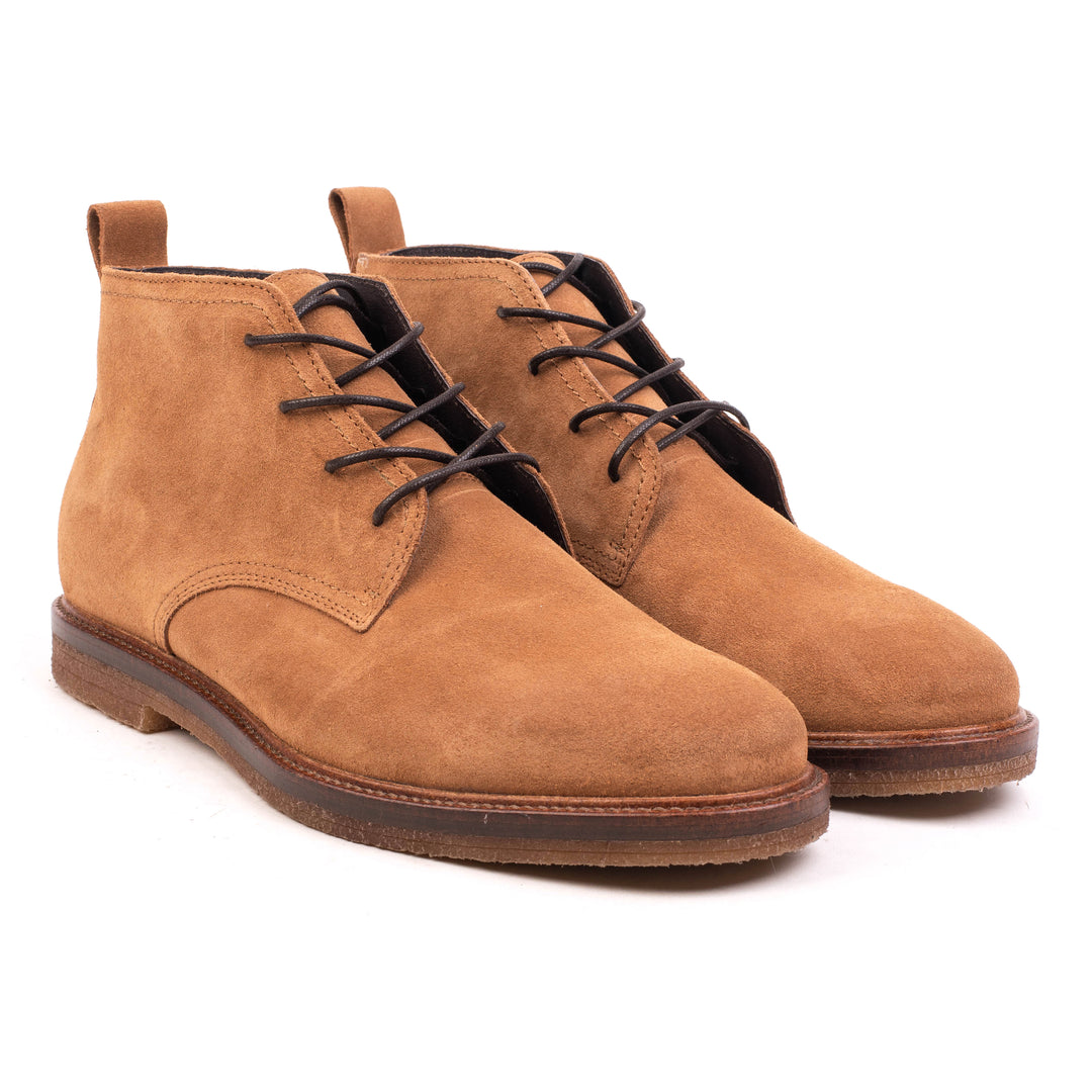 OSVALDO DERBY ANKLE konyak színű Suede