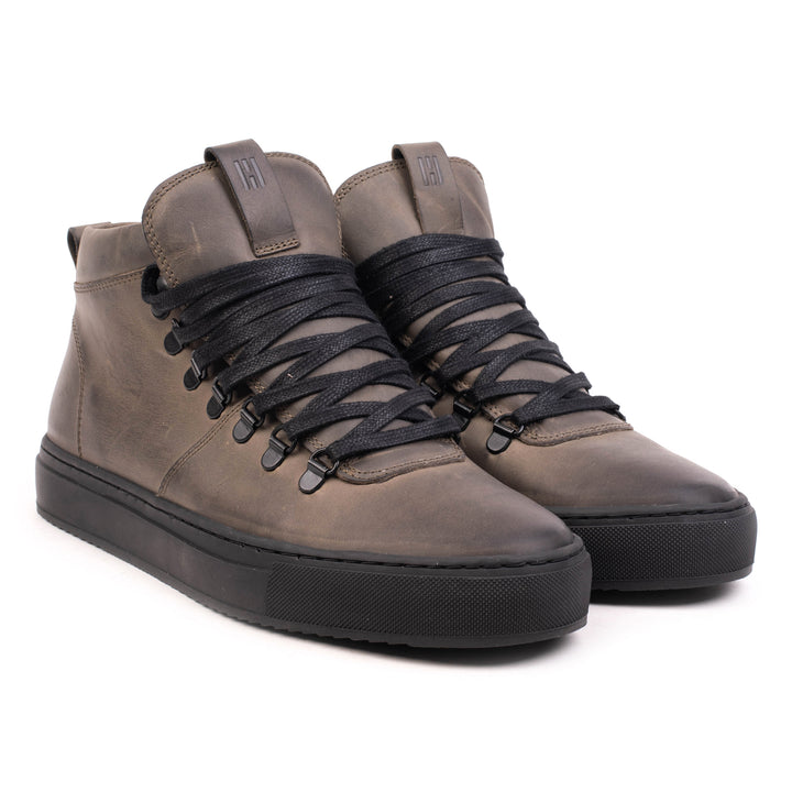 SORREN HIKING HIGH khaki bőr Pull Up túracipő