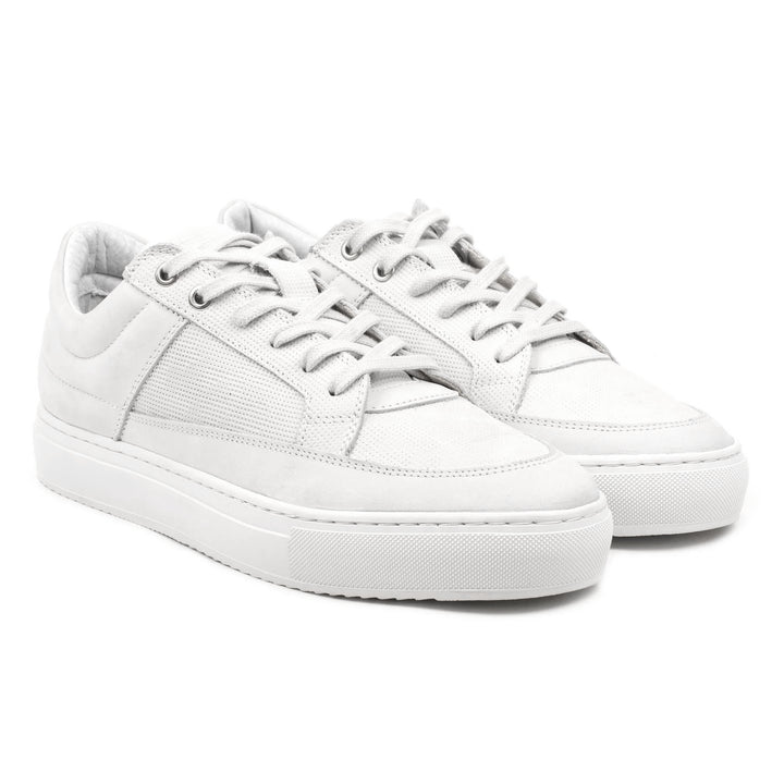 SORREN PADDED LOW fehér bőr nubuk sneaker