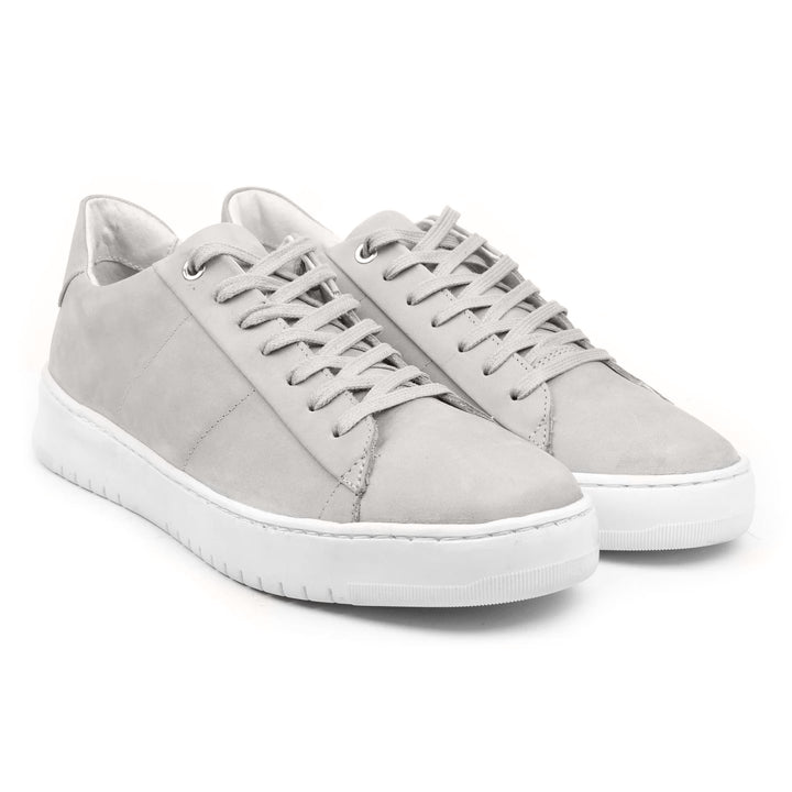 BENNET PADDED LOW világosszürke bőr nubuk sneaker