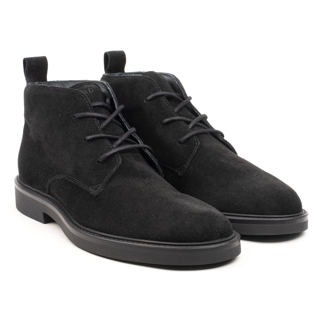 BEATENBERG CHUKKA RAW EDGE fekete bőr Suede sneaker