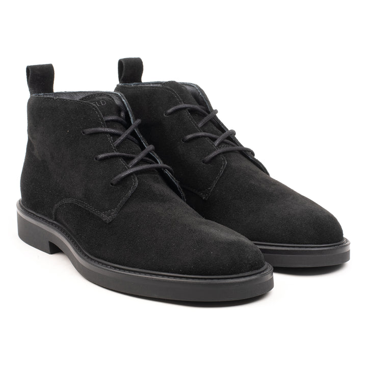 BEATENBERG CHUKKA RAW EDGE fekete bőr Suede sneaker