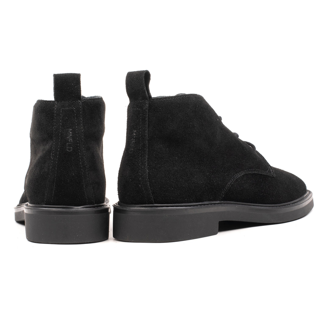 BEATENBERG CHUKKA RAW EDGE fekete bőr Suede sneaker
