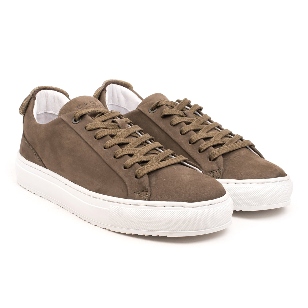 SORREN VELCRO LOW TOP olíva színű bőr nubuk