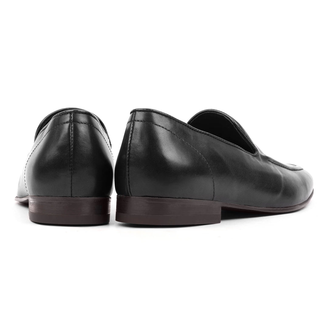 SILVA MOCCASIN fekete bőr sneaker