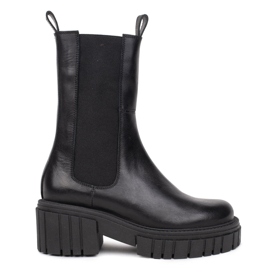 OMNIO Botine Negre | Elance High Chelsea Black Leather - s