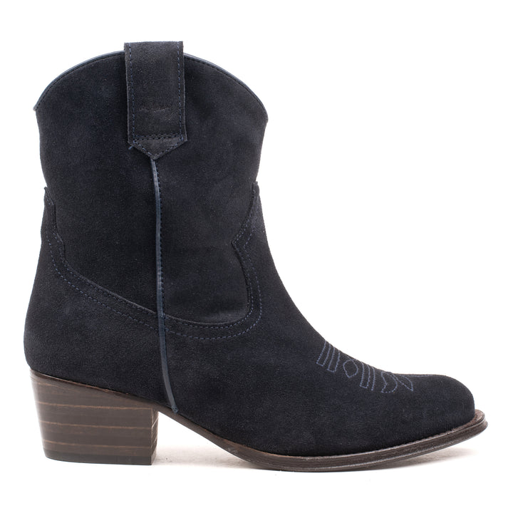 DULCE WESTERN SHORT sötétkék bőr Suede sneaker