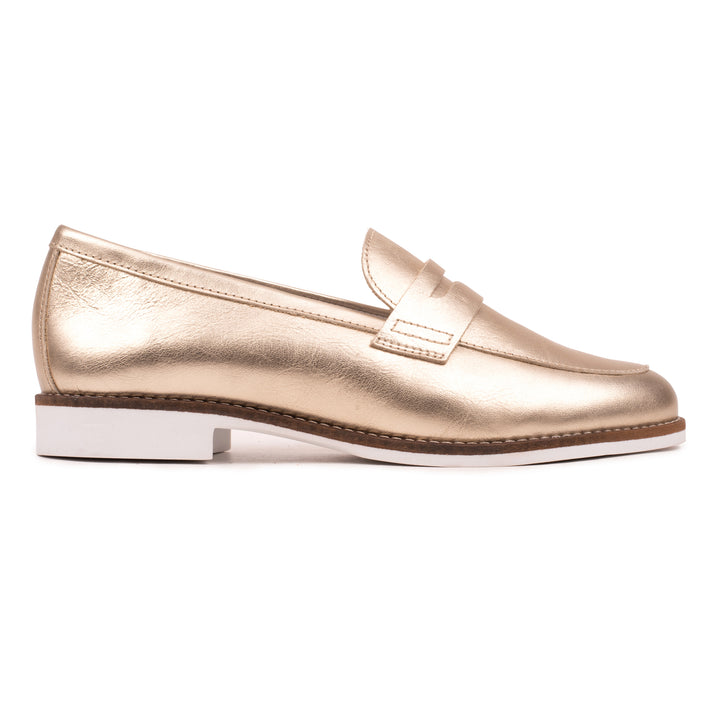 CODE LOAFER Gold bőr