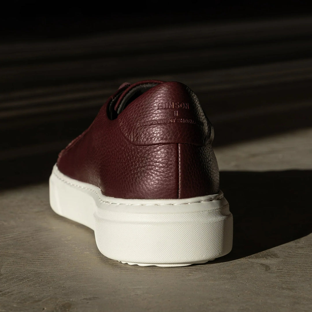 KEA BASE LOW Bordo bőr sneaker
