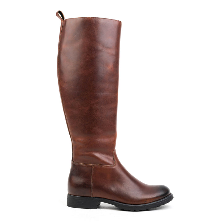SARAH HIGH LEG Chestnut bőr sneaker