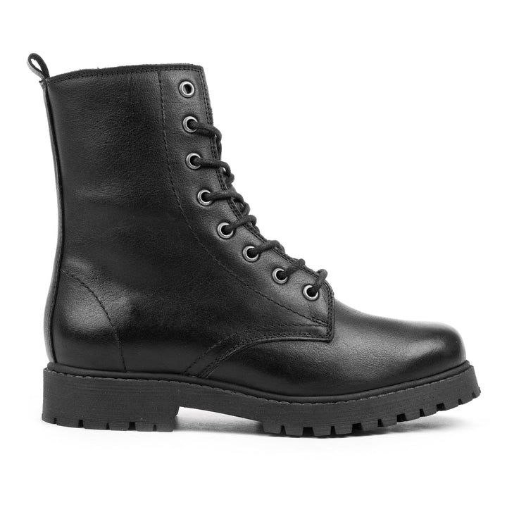 MONTANA LD LACE HIGH fekete bőr sneaker
