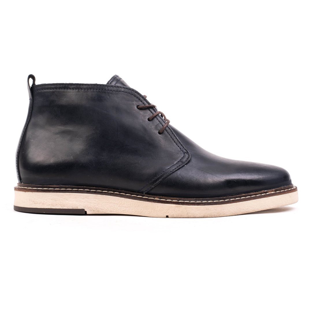 RUBIO CHUKKA BOOT kék bőr Pull Up csizma