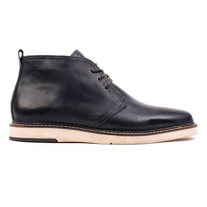 RUBIO CHUKKA BOOT kék bőr Pull Up csizma