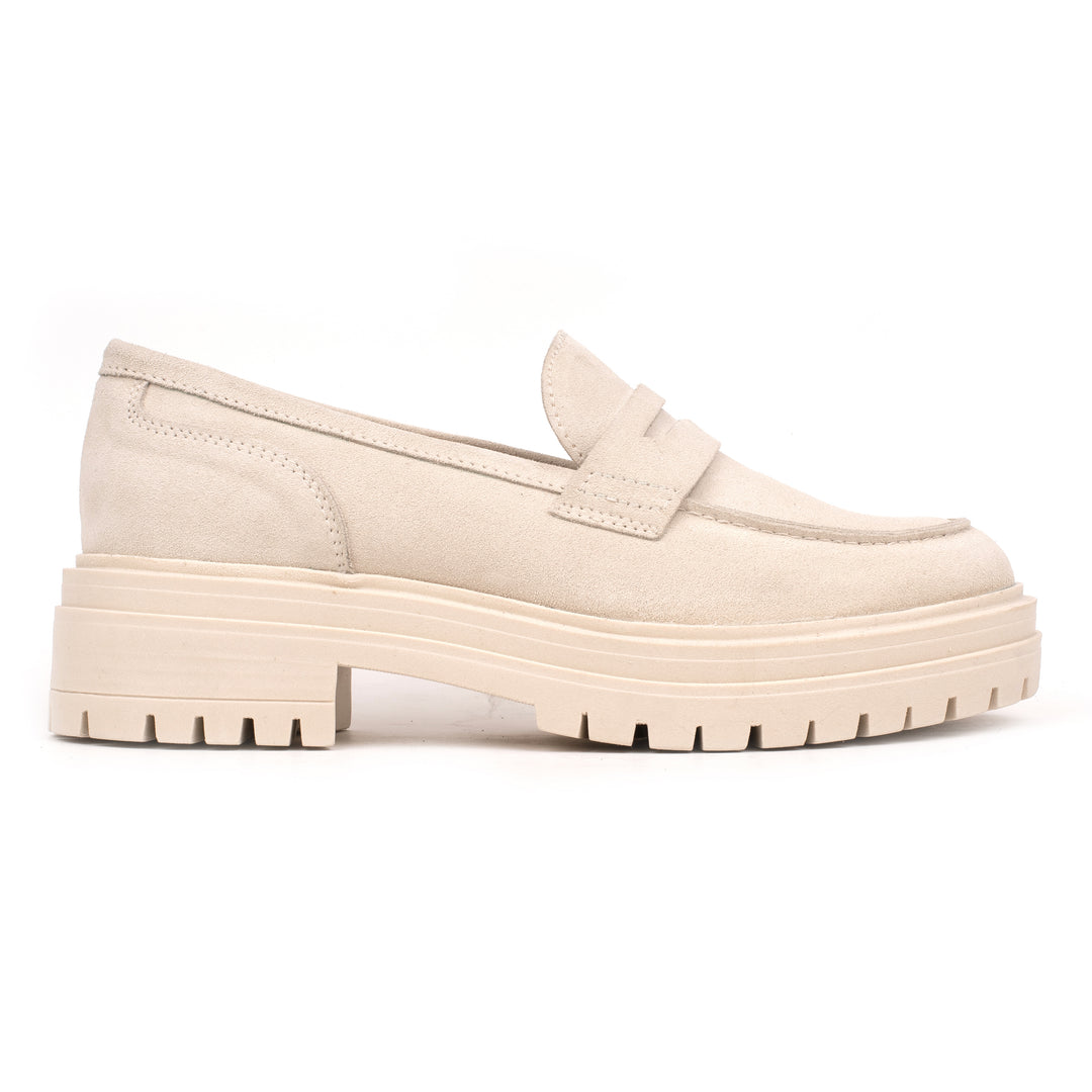 OMNIO Pantof Alb | Leyton Loafer Saddle Ice  Suede - s