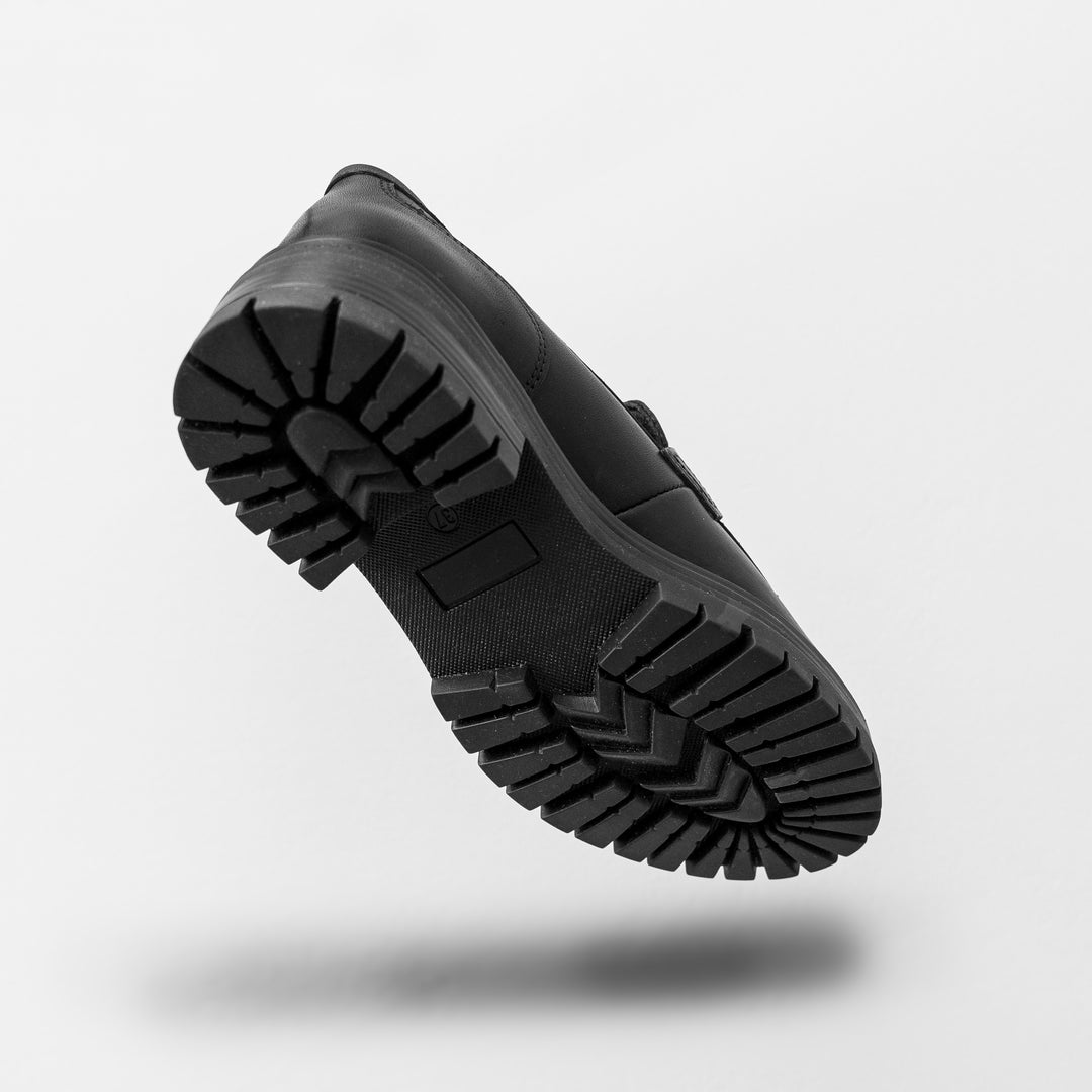 LEYTON LOAFER SADDLE fekete bőr