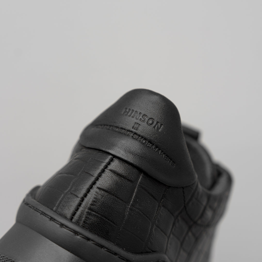 ESKO CITY LOW Coda fekete dombornyomott bőr sneaker