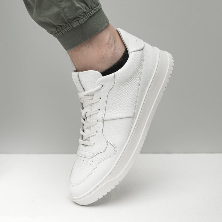 PALMER ONE fehér mart bőr sneaker