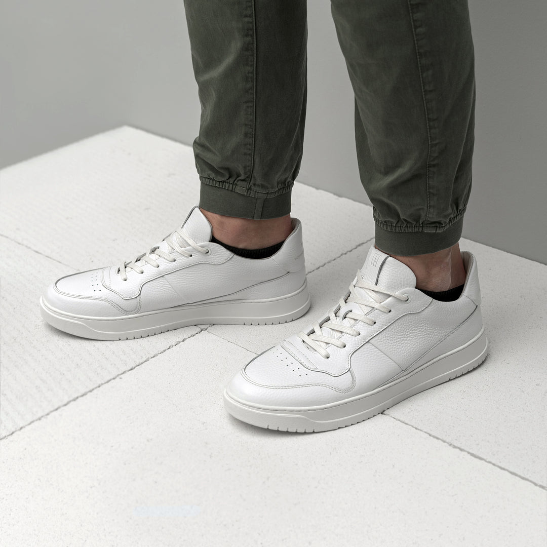 PALMER ONE fehér mart bőr sneaker