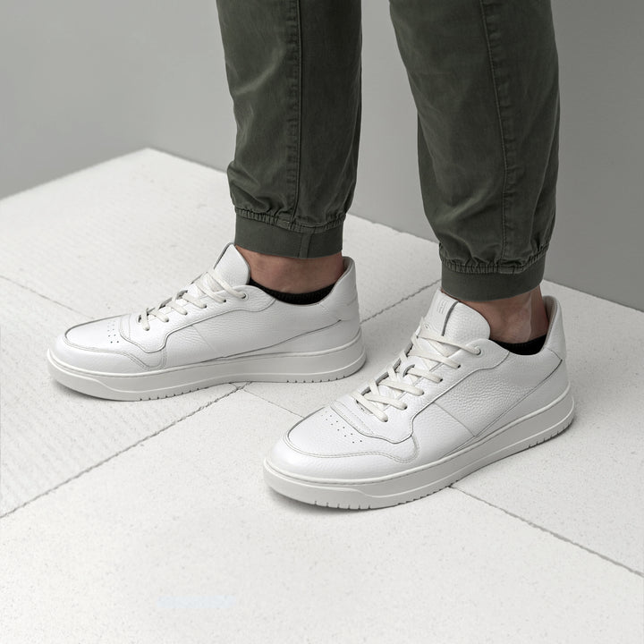 PALMER ONE fehér mart bőr sneaker
