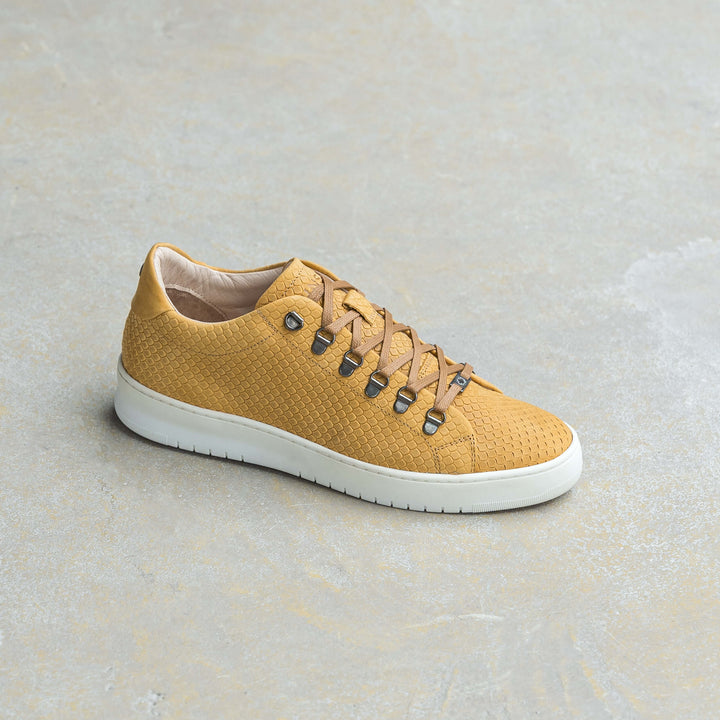 BENNET LOW WS konyak színű - Emb.Lea,Nub,Sue sneaker