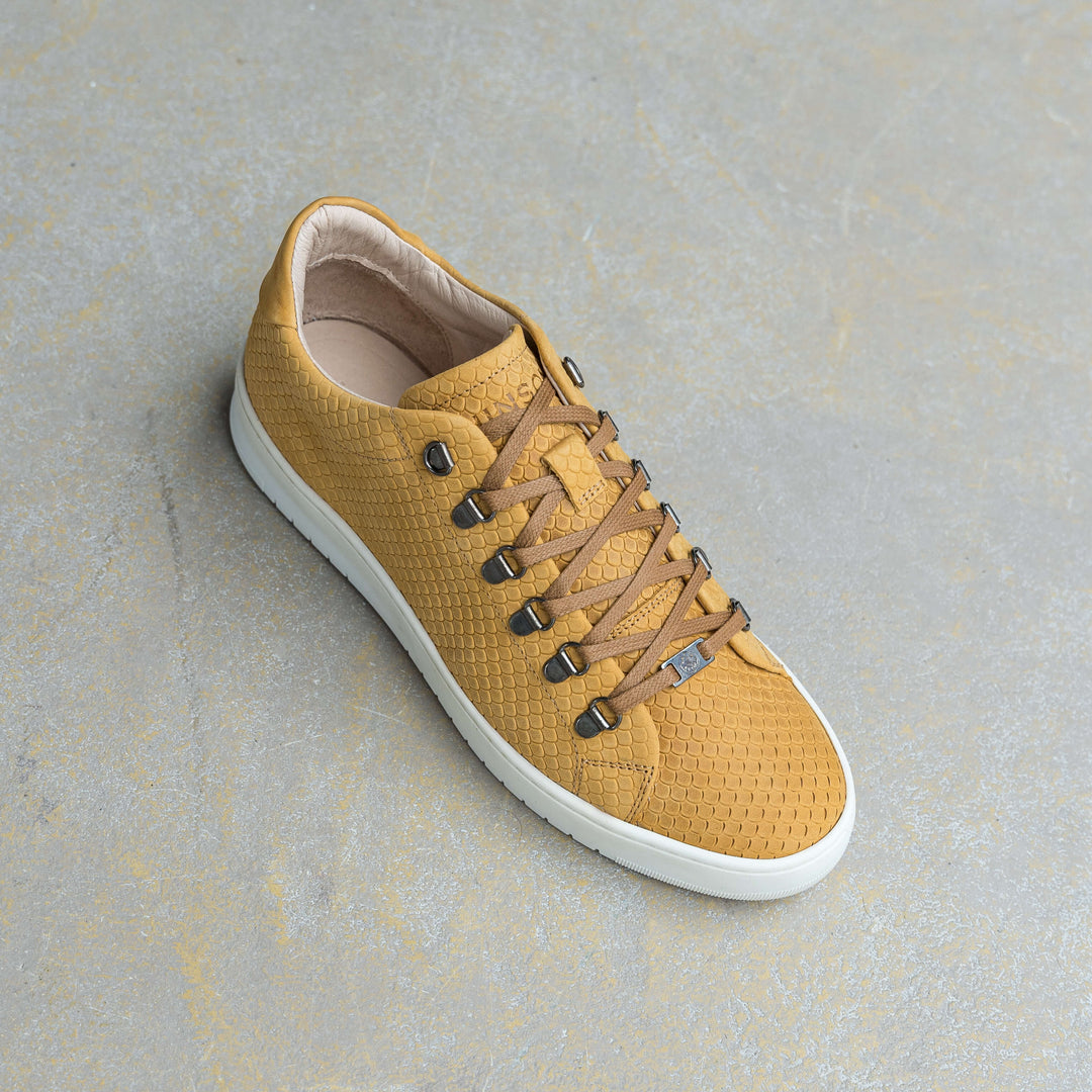 BENNET LOW WS konyak színű - Emb.Lea,Nub,Sue sneaker