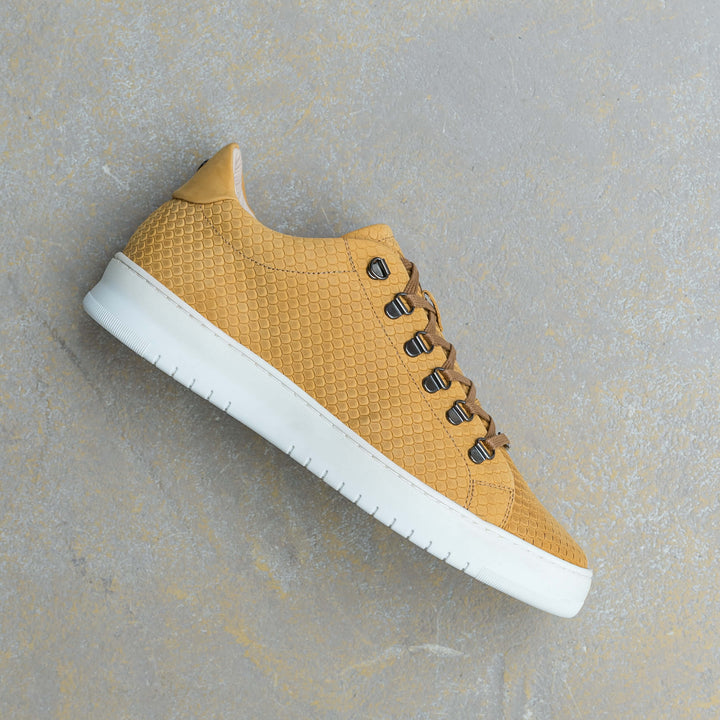 BENNET LOW WS konyak színű - Emb.Lea,Nub,Sue sneaker