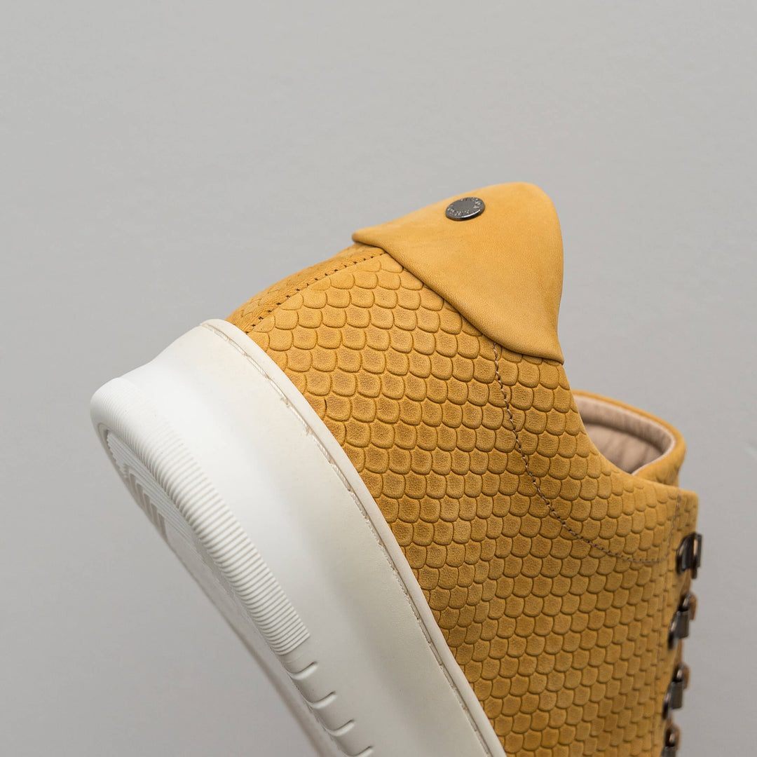 BENNET LOW WS konyak színű - Emb.Lea,Nub,Sue sneaker