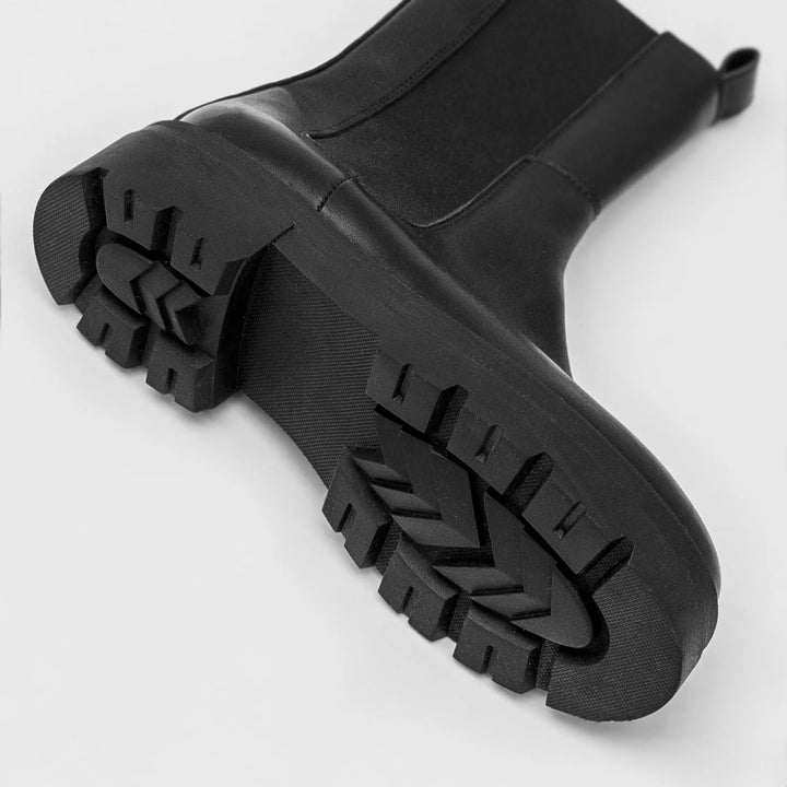 SHARI HIGH CHELSEA fekete bőr