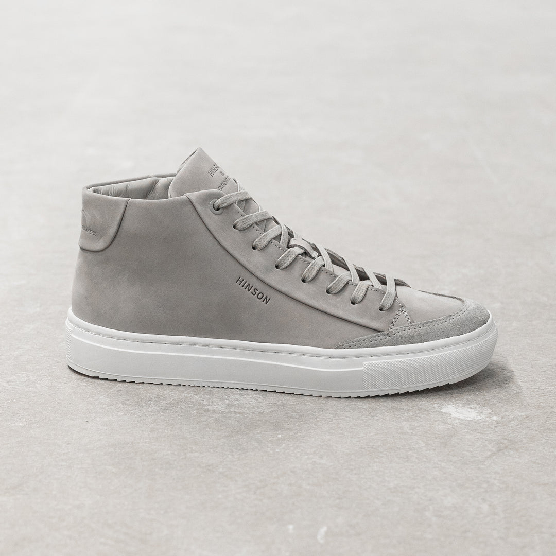SORREN SINNET HIGH világosszürke bőr nubuk sneaker