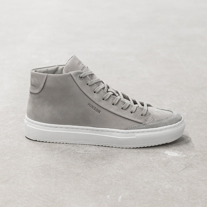 SORREN SINNET HIGH világosszürke bőr nubuk sneaker