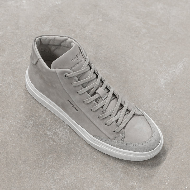 SORREN SINNET HIGH világosszürke bőr nubuk sneaker