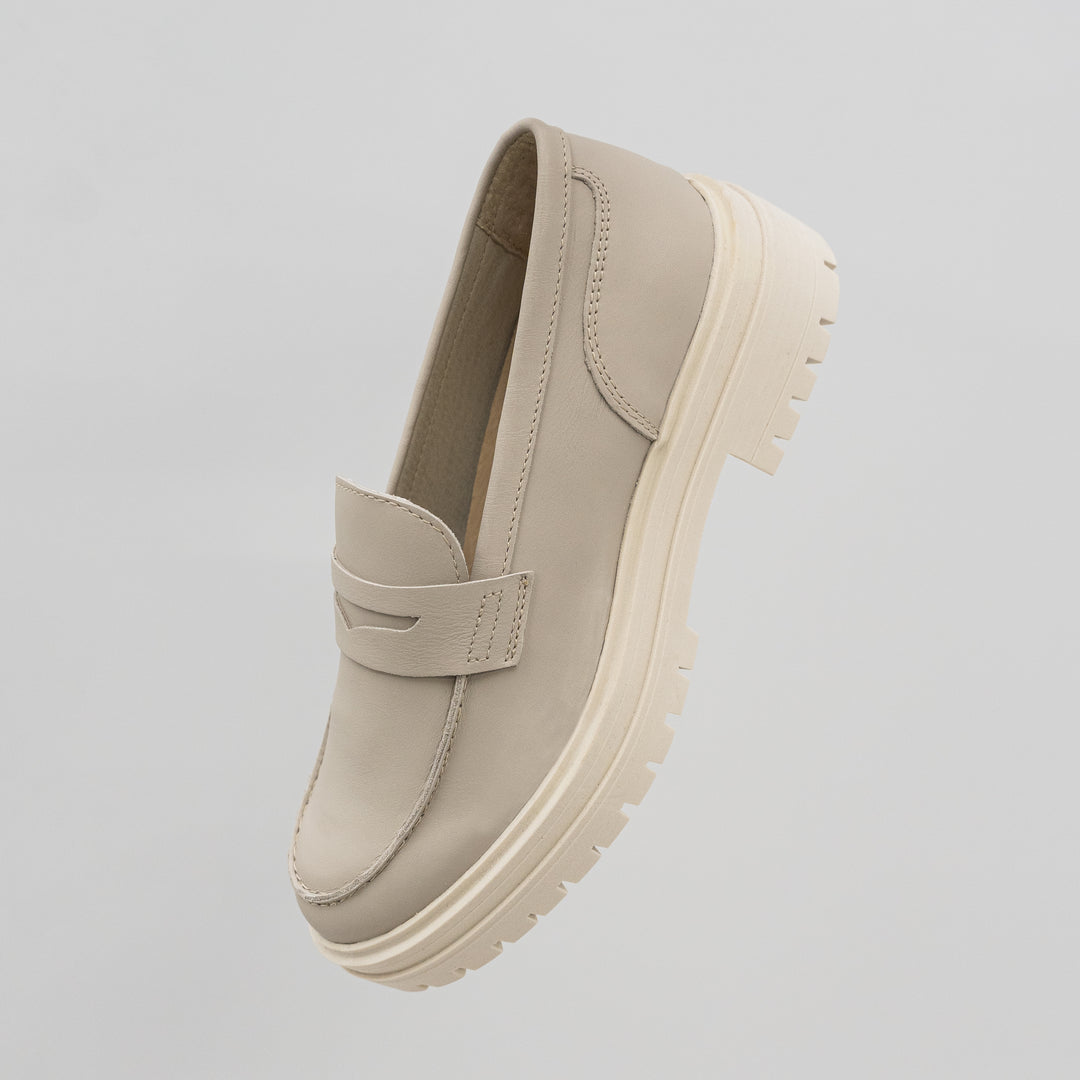 LEYTON LOAFER SADDLE bézs mart bőr