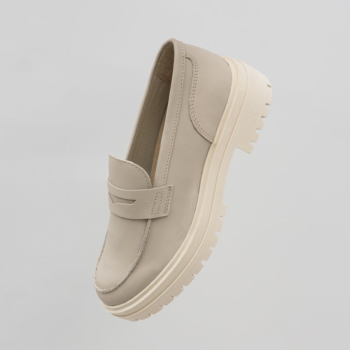 LEYTON LOAFER SADDLE bézs mart bőr