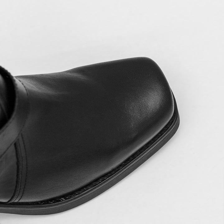 HARLEY BOOTS fekete sima bőr csizma