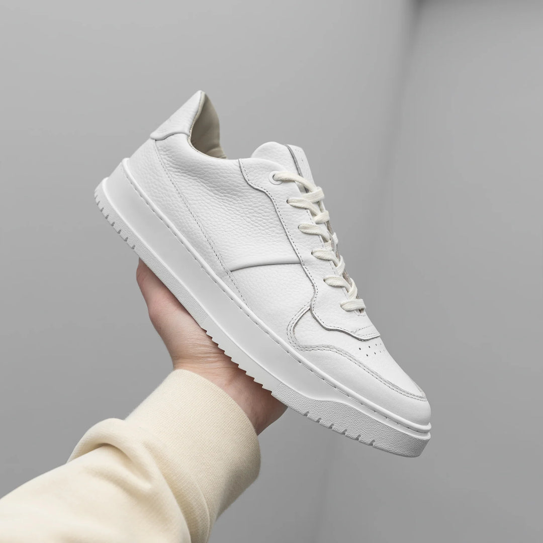 PALMER ONE fehér mart bőr sneaker