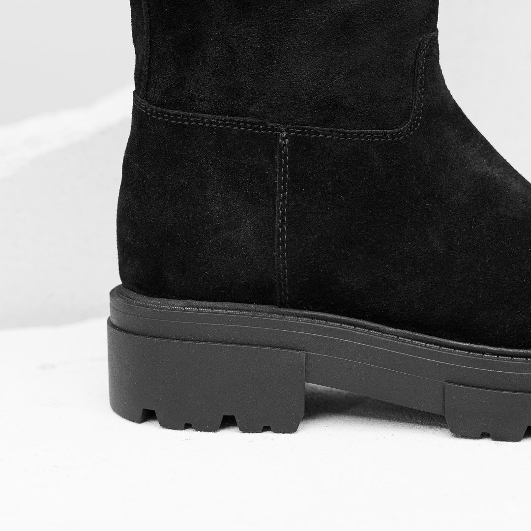 SHARI HIGH BOOT fekete Suede csizma